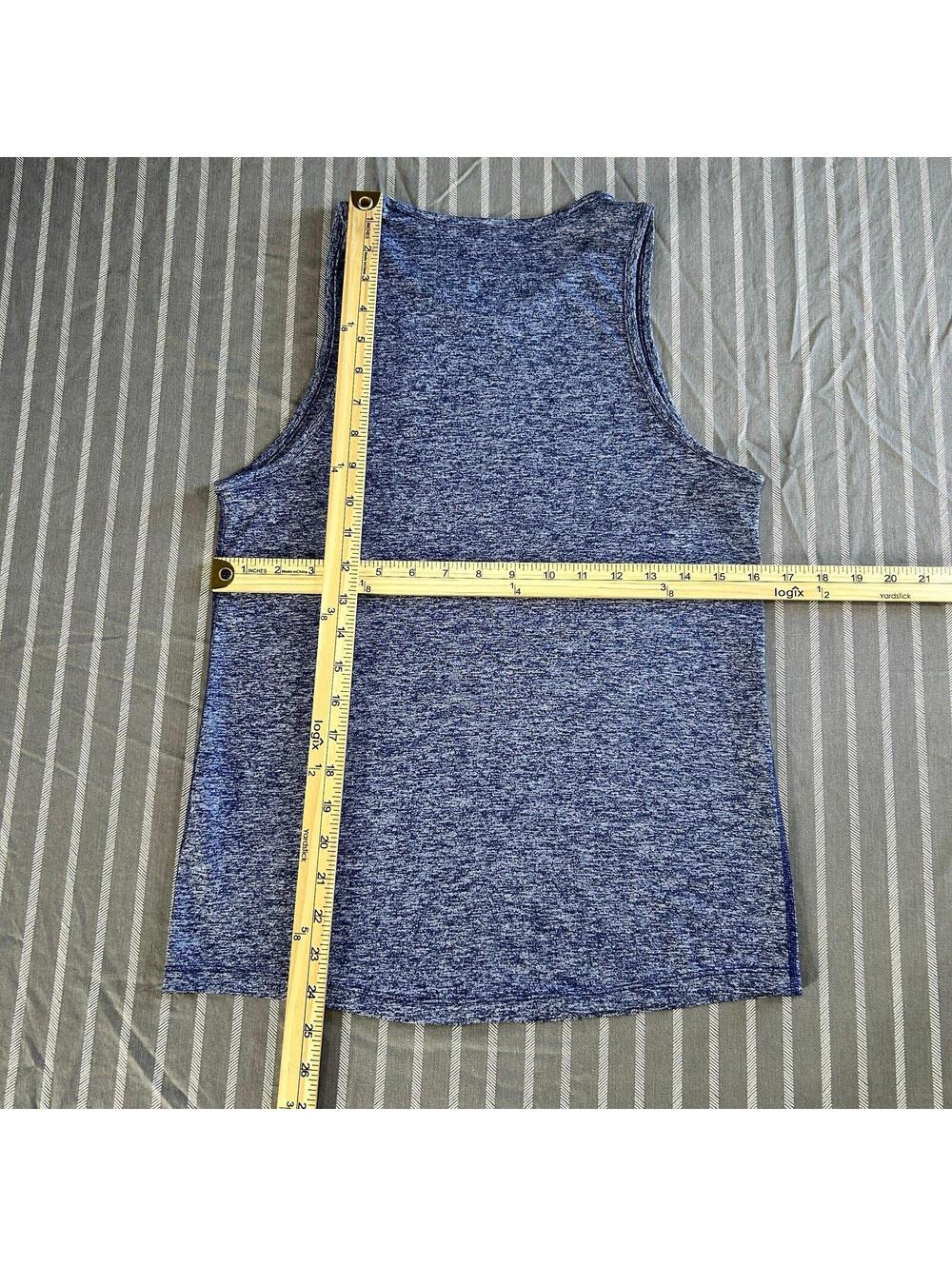 Nike Womens Tank Top Shirt XSmall Blue White Sleeveless Dri-Fit Stretch Swoosh - Picture 3 of 3